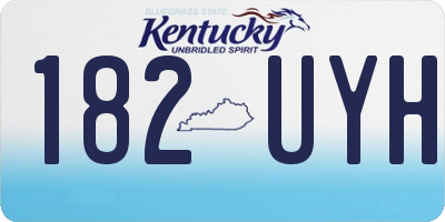 KY license plate 182UYH