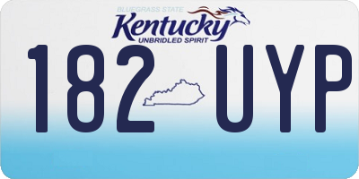 KY license plate 182UYP