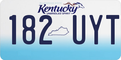 KY license plate 182UYT