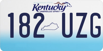 KY license plate 182UZG