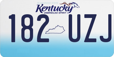 KY license plate 182UZJ