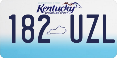 KY license plate 182UZL