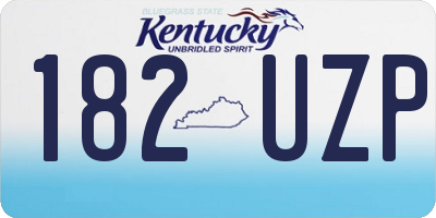 KY license plate 182UZP