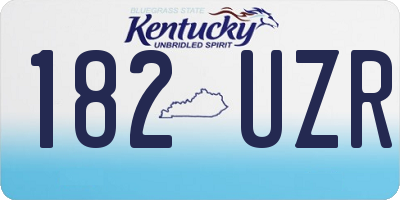 KY license plate 182UZR