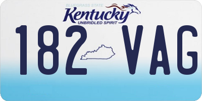 KY license plate 182VAG