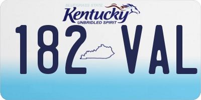 KY license plate 182VAL