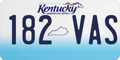 KY license plate 182VAS
