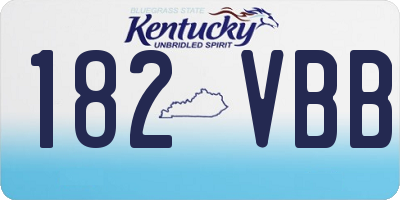 KY license plate 182VBB