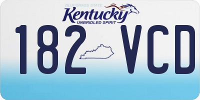KY license plate 182VCD
