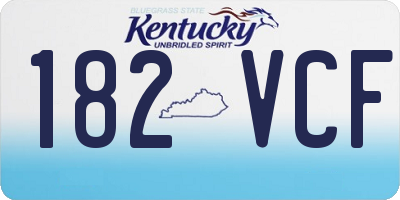 KY license plate 182VCF