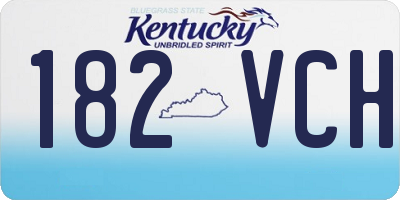 KY license plate 182VCH