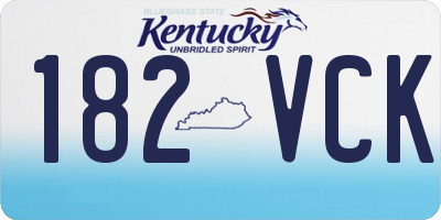 KY license plate 182VCK