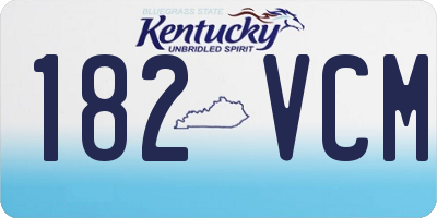 KY license plate 182VCM