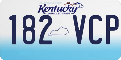 KY license plate 182VCP