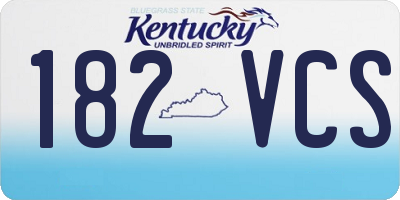 KY license plate 182VCS