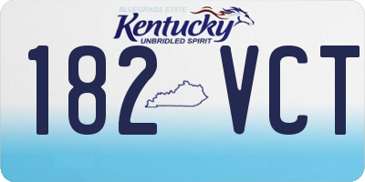 KY license plate 182VCT