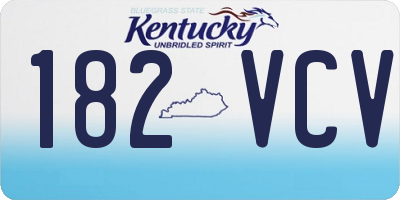 KY license plate 182VCV