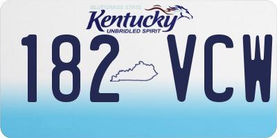 KY license plate 182VCW