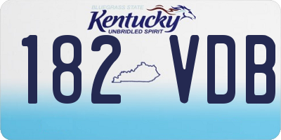 KY license plate 182VDB