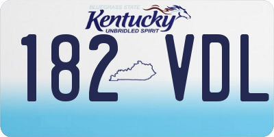 KY license plate 182VDL