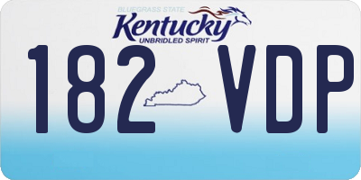 KY license plate 182VDP
