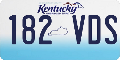 KY license plate 182VDS