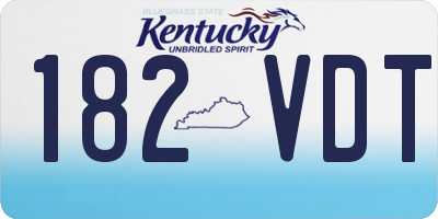 KY license plate 182VDT