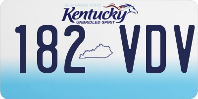 KY license plate 182VDV