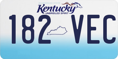 KY license plate 182VEC