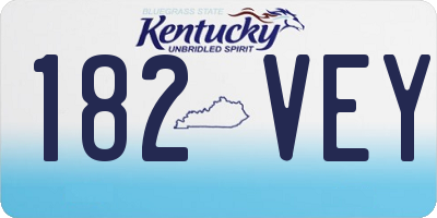 KY license plate 182VEY