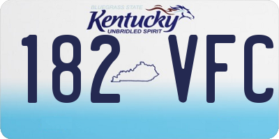 KY license plate 182VFC