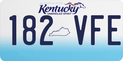 KY license plate 182VFE