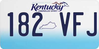 KY license plate 182VFJ
