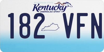 KY license plate 182VFN