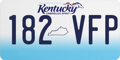 KY license plate 182VFP