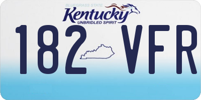 KY license plate 182VFR