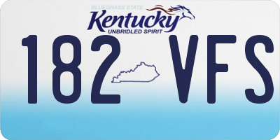 KY license plate 182VFS