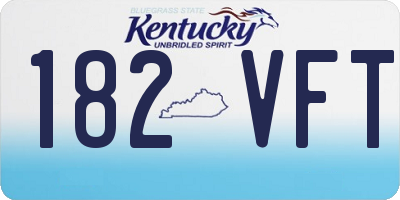 KY license plate 182VFT