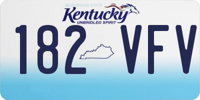KY license plate 182VFV