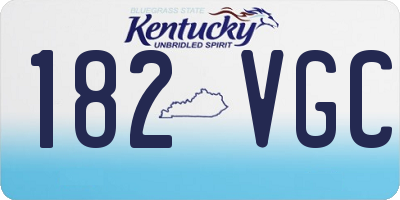 KY license plate 182VGC