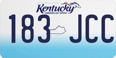 KY license plate 183JCC