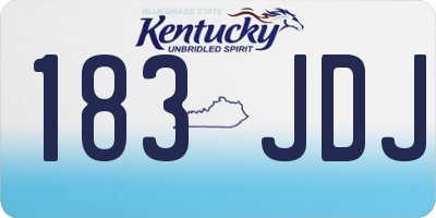 KY license plate 183JDJ