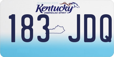 KY license plate 183JDQ