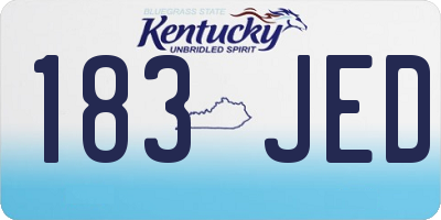 KY license plate 183JED