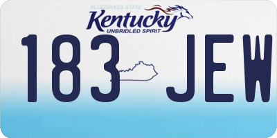 KY license plate 183JEW