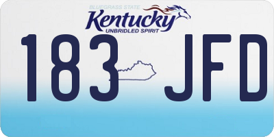 KY license plate 183JFD