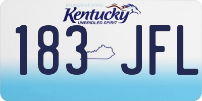 KY license plate 183JFL