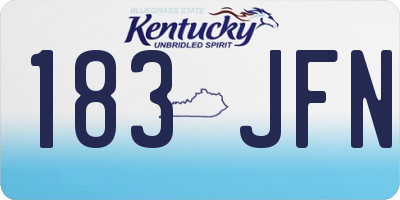 KY license plate 183JFN