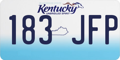 KY license plate 183JFP