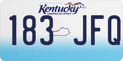 KY license plate 183JFQ